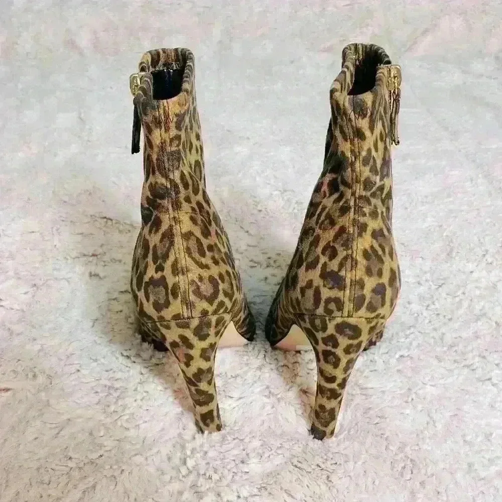 Good American Leopard Icon Bootie NWT Animal Print Stiletto